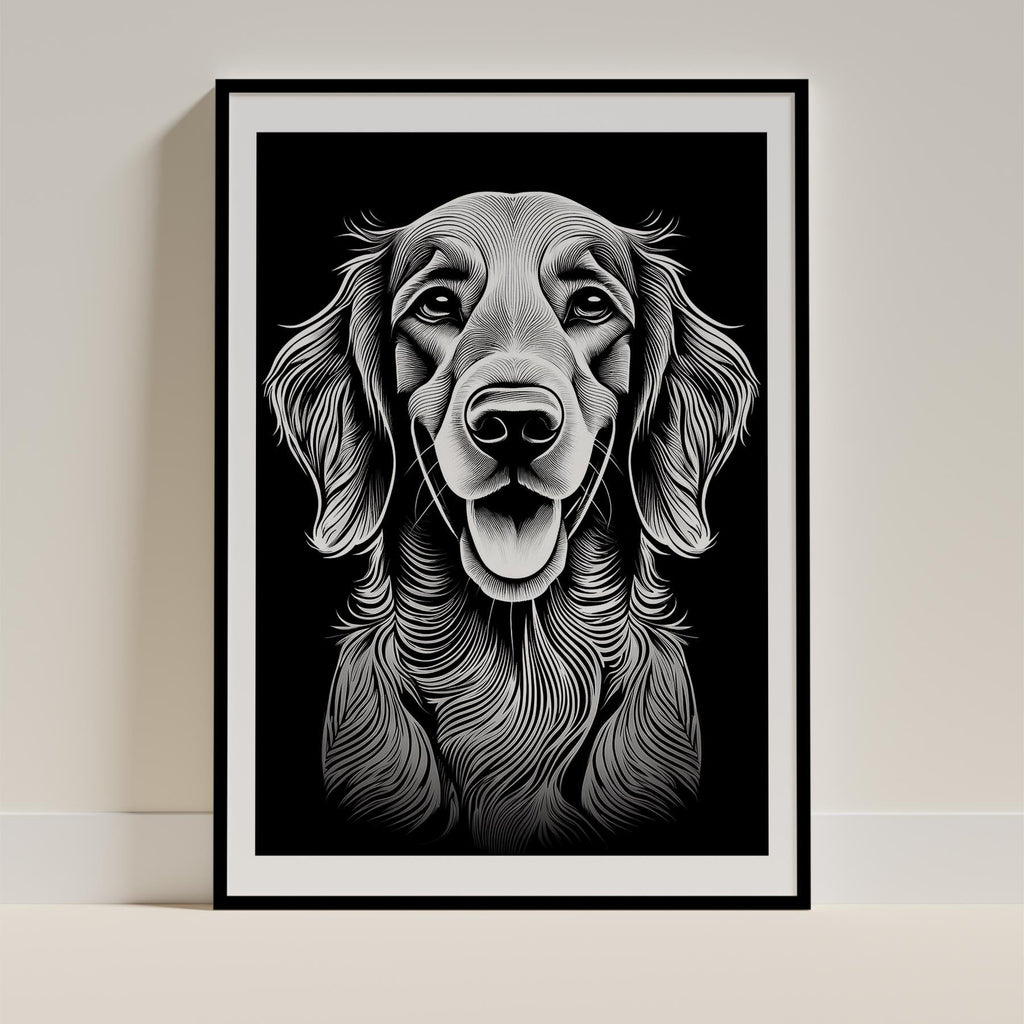 Irish Setter Line Dog Series in Black and White image 0