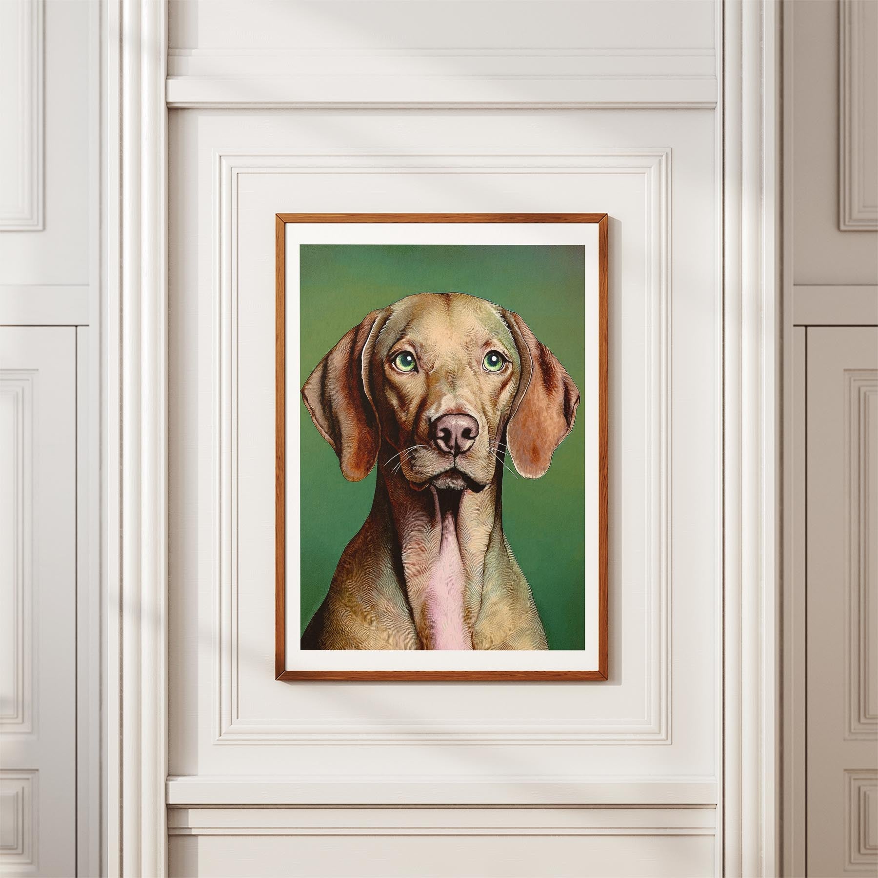 Hungarian Vizsla Green Painted Series image 3