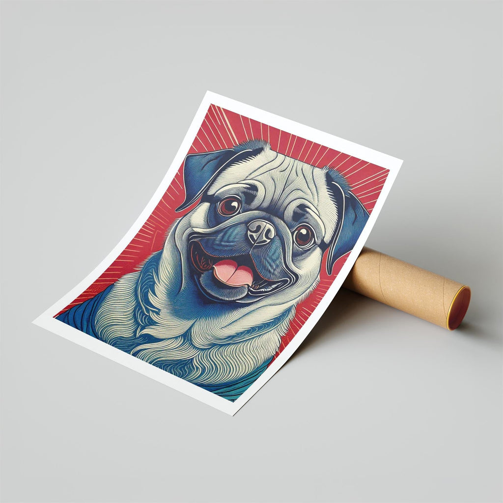 Pug Hokusai Japanese Inspired Dog Series image 6