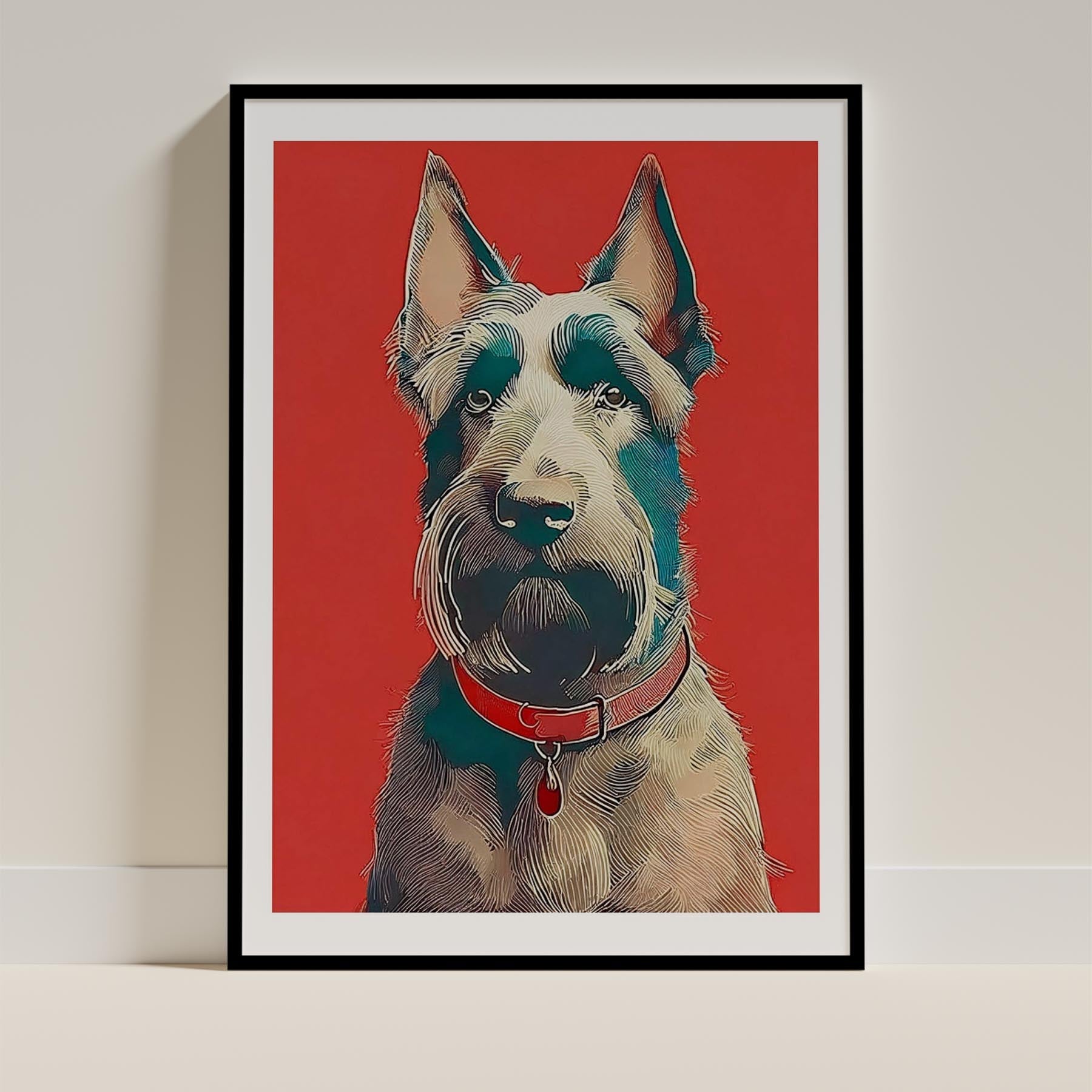 Black Russian Terrier Dog Art Print Unframed | 7 Unique Designs | Wall Art Gift for Dog Lovers | Dogsy & Co
