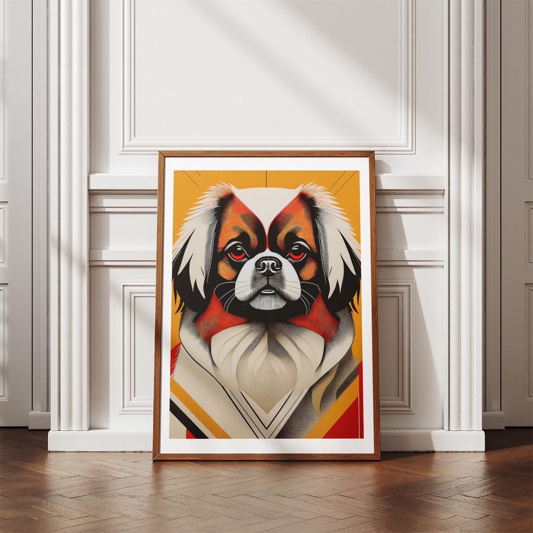 Pekingese Geometric Orange Series image 4
