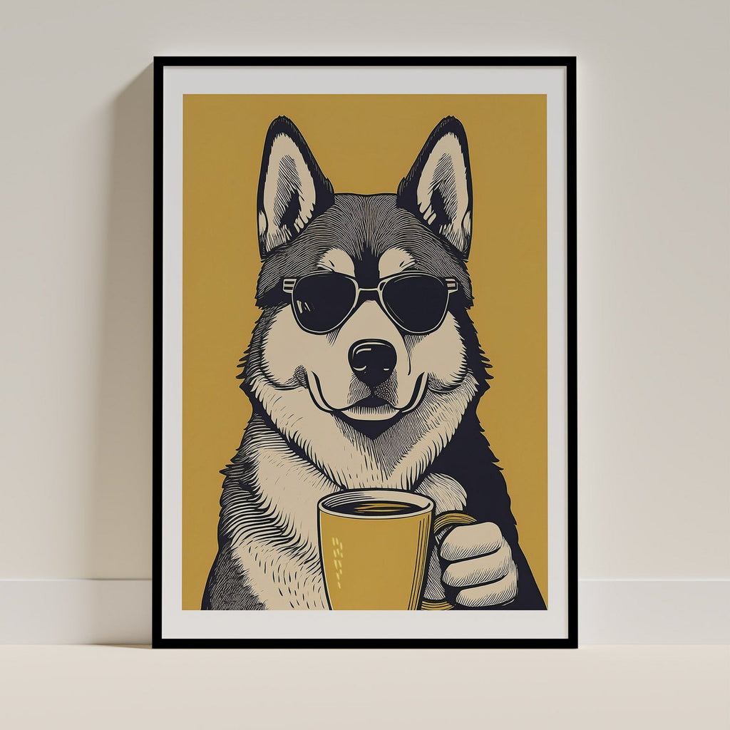 Alaskan Malamute Chillin Coffee Dog image 0