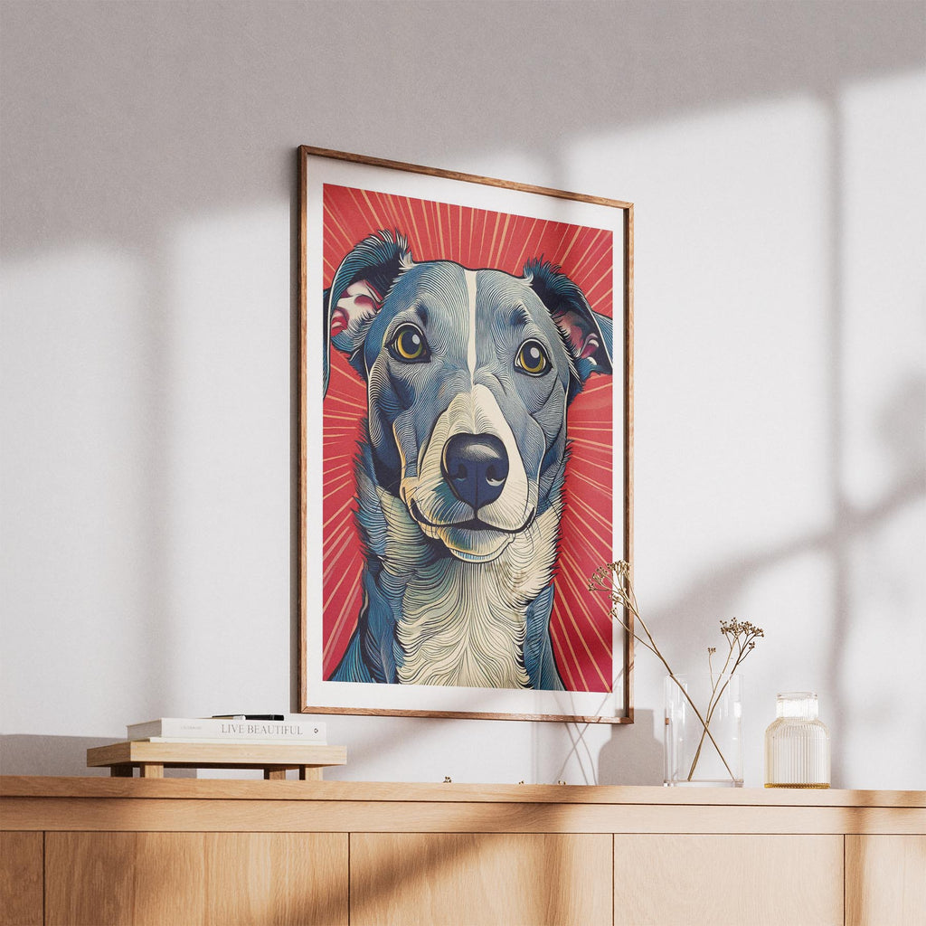 Whippet Hokusai Japanese Inspired Dog Series image 5
