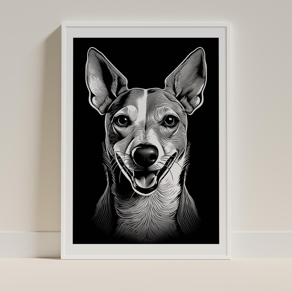 Whippet Line Dog Series in Black and White image 10