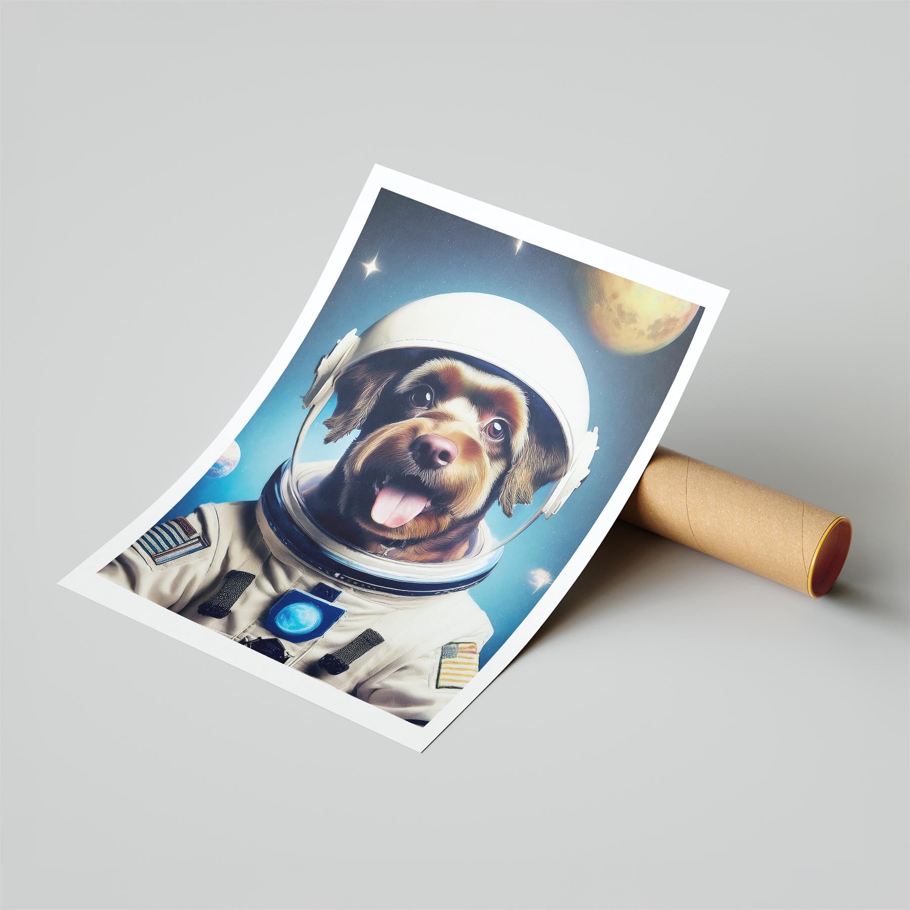 Black Russian Terrier Astronaut Dog Series image 6