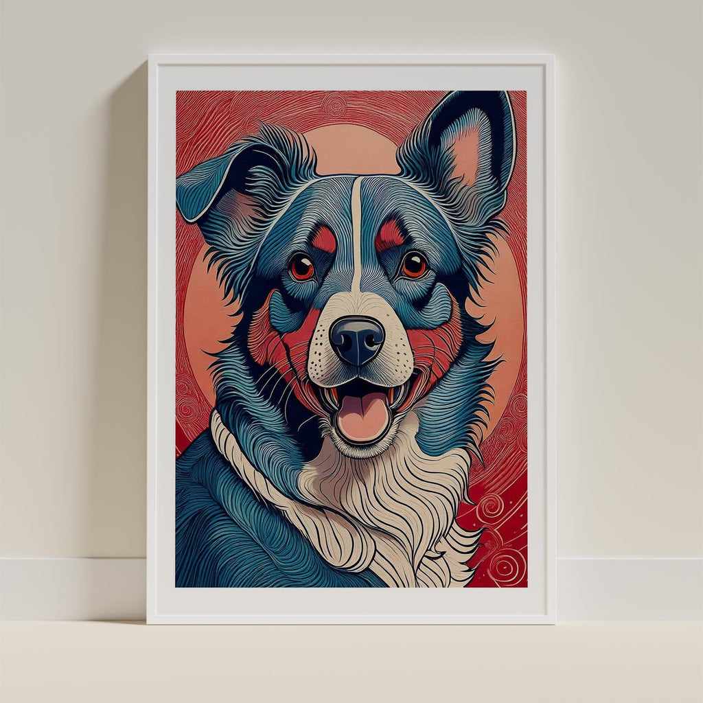 Border Collie Hokusai Japanese Inspired Dog Series image 9