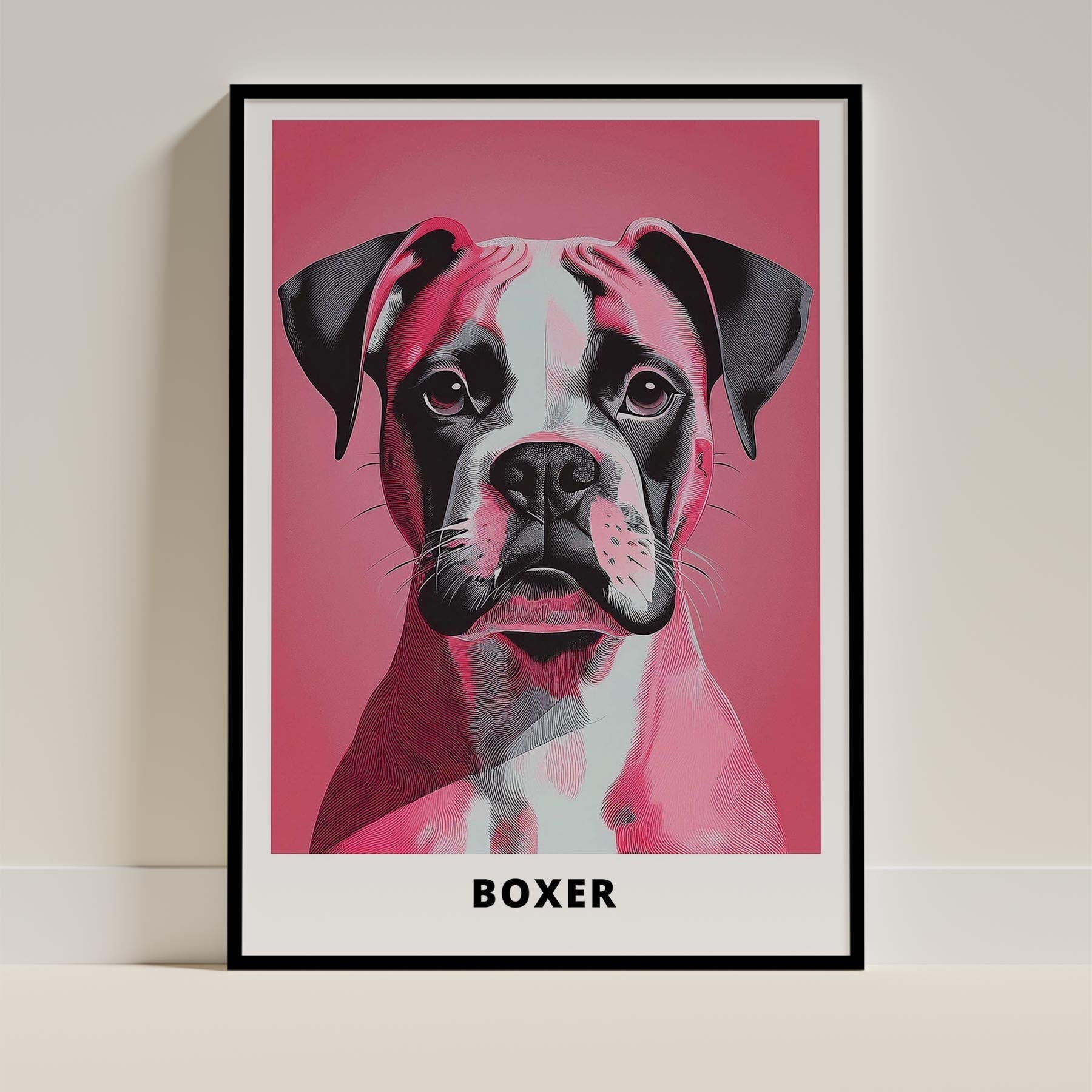 Boxer Pink and Black Dog Series 1 image 0