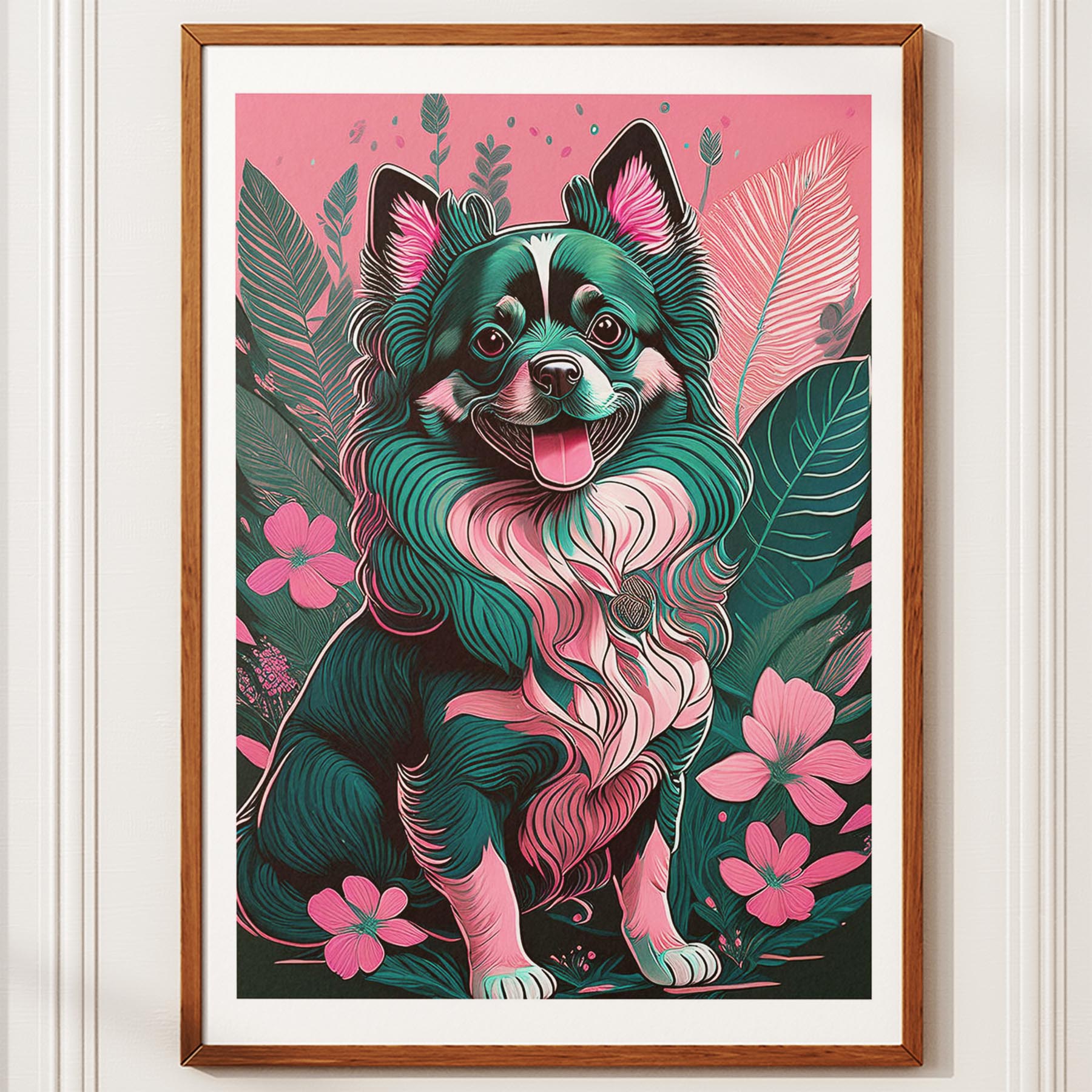 German Spitz Flowery Dog image 10