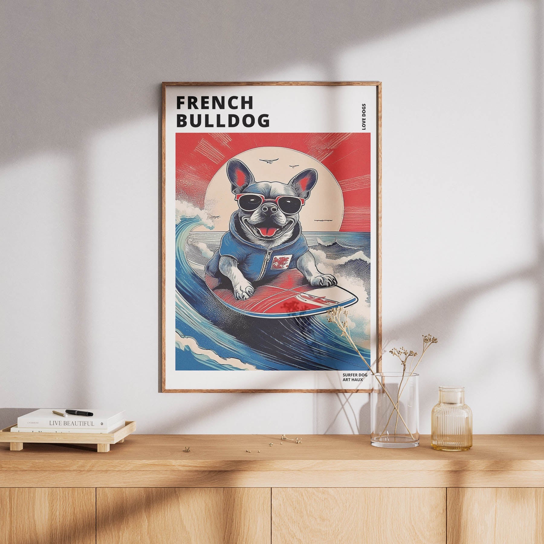 French Bulldog Hokosai Surfer Dogs 2 image 8