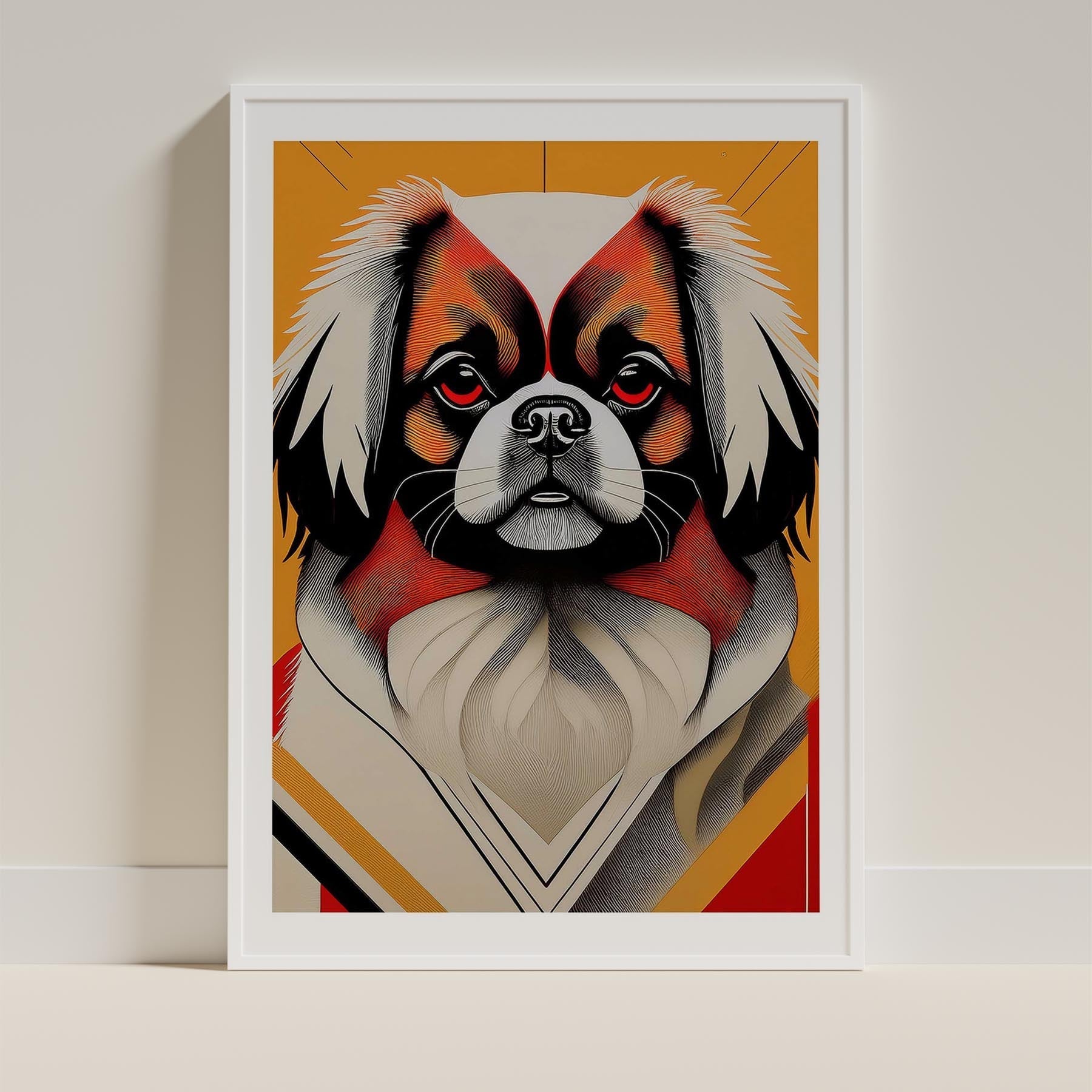 Pekingese Geometric Orange Series image 9