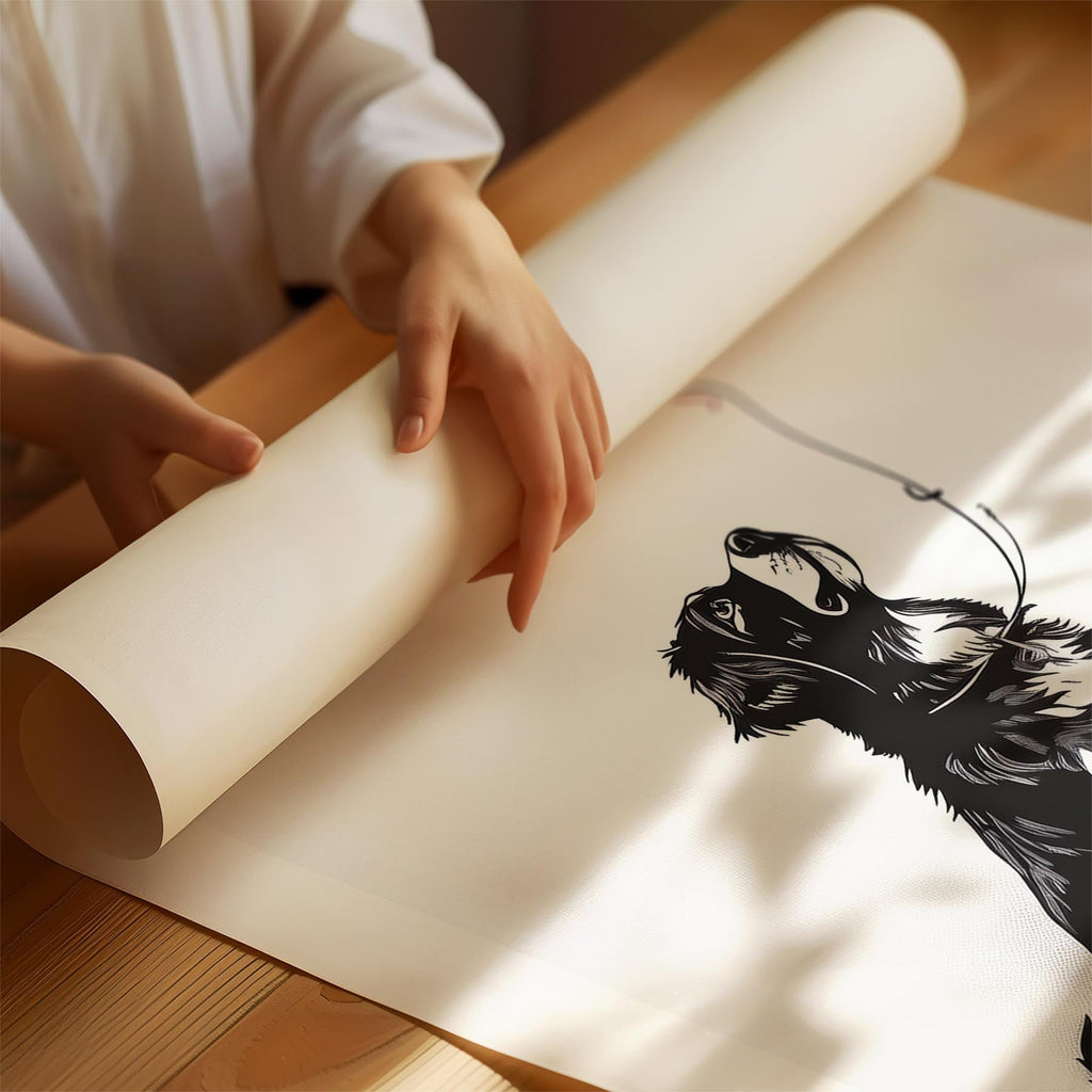 Bernese Mountain Dog DOGSY Series inspired by the Art of Banksy with text Dogsy image 1