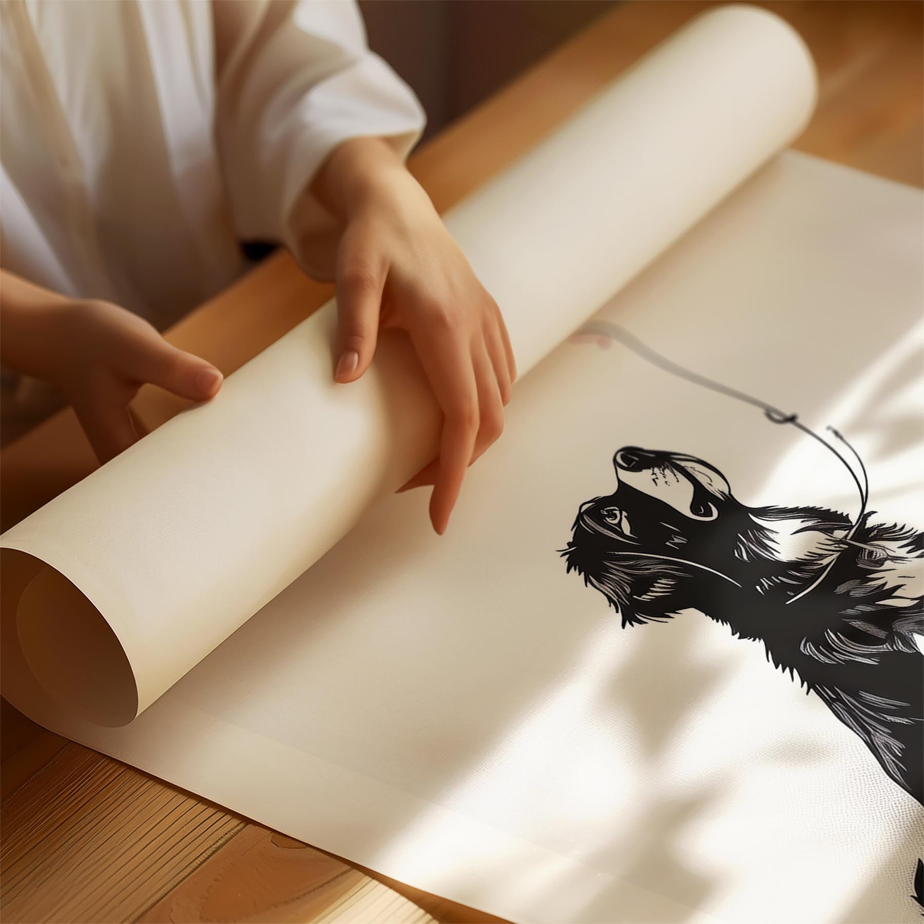 Bernese Mountain Dog DOGSY Series inspired by the Art of Banksy with text Dogsy image 1