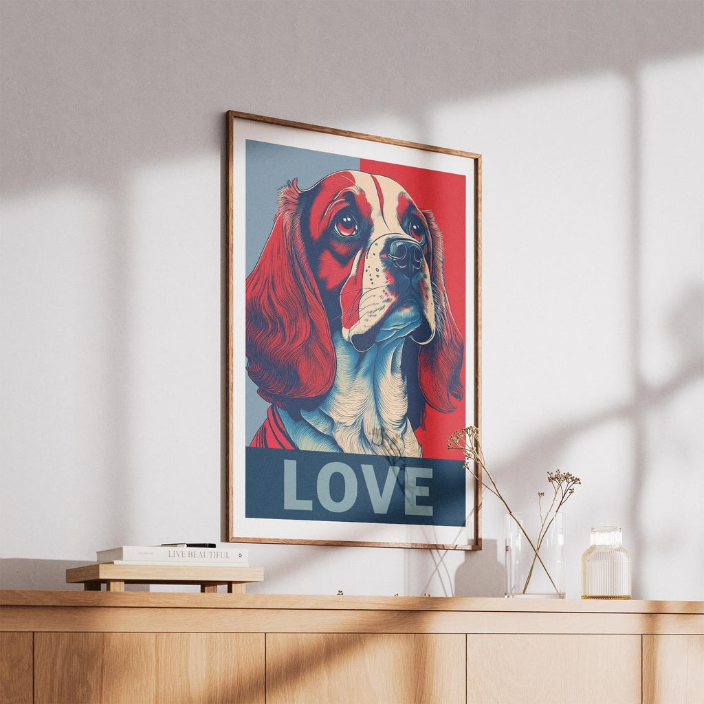 Cavalier Spaniel LOVE Series Inspired by the Obama Poster image 5