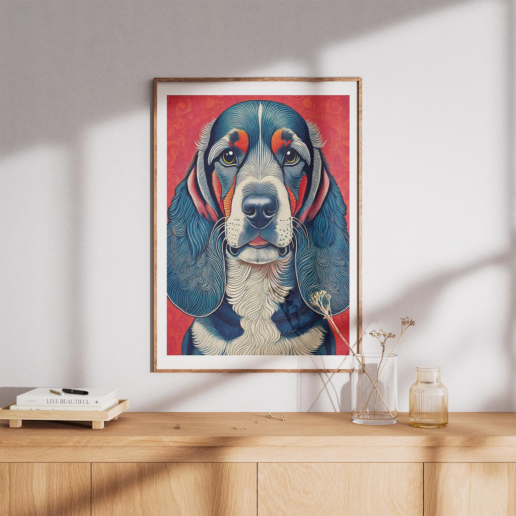 Bloodhound Hokusai Japanese Inspired Dog Series image 8