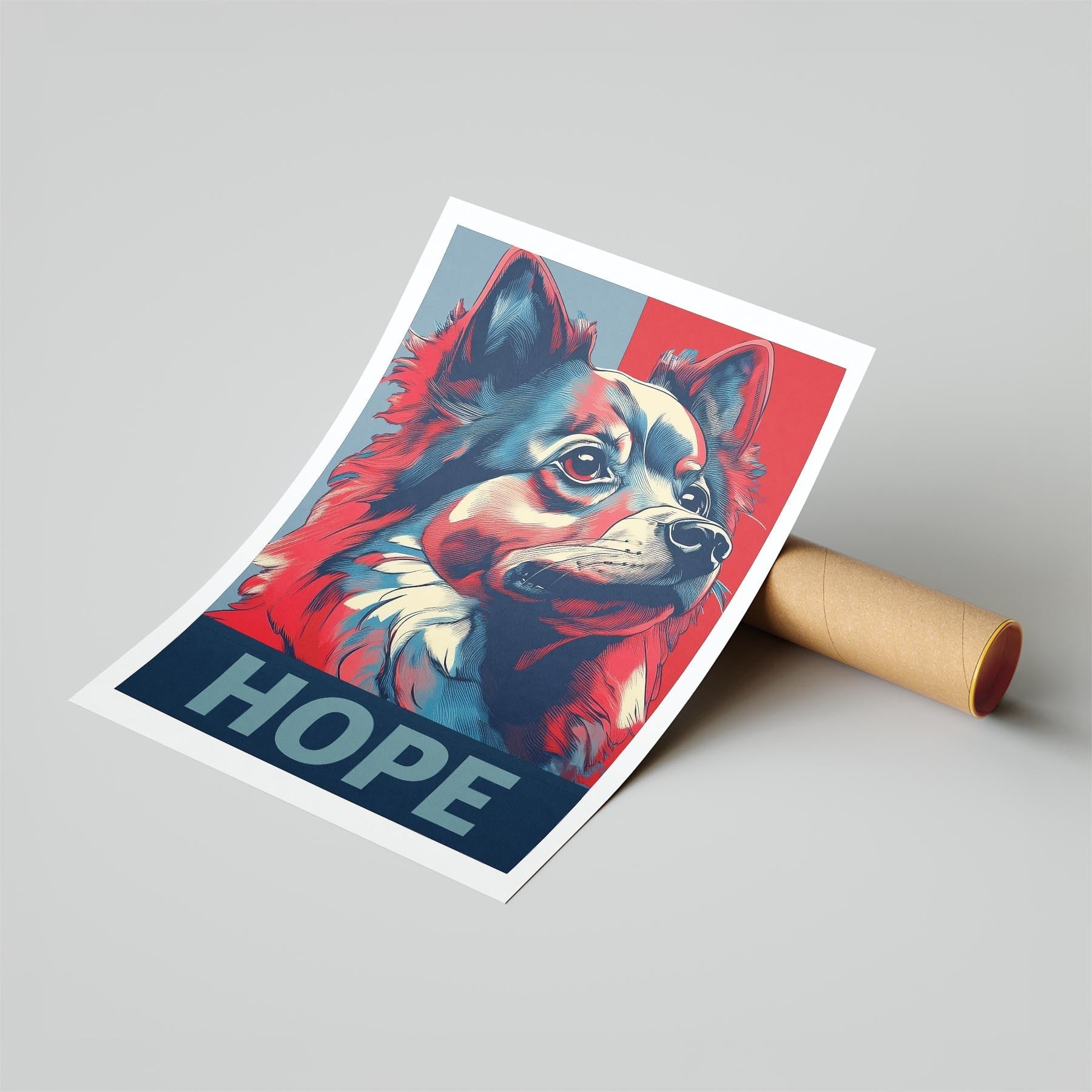 Pomeranian HOPE Series Inspired by the Obama Poster image 6
