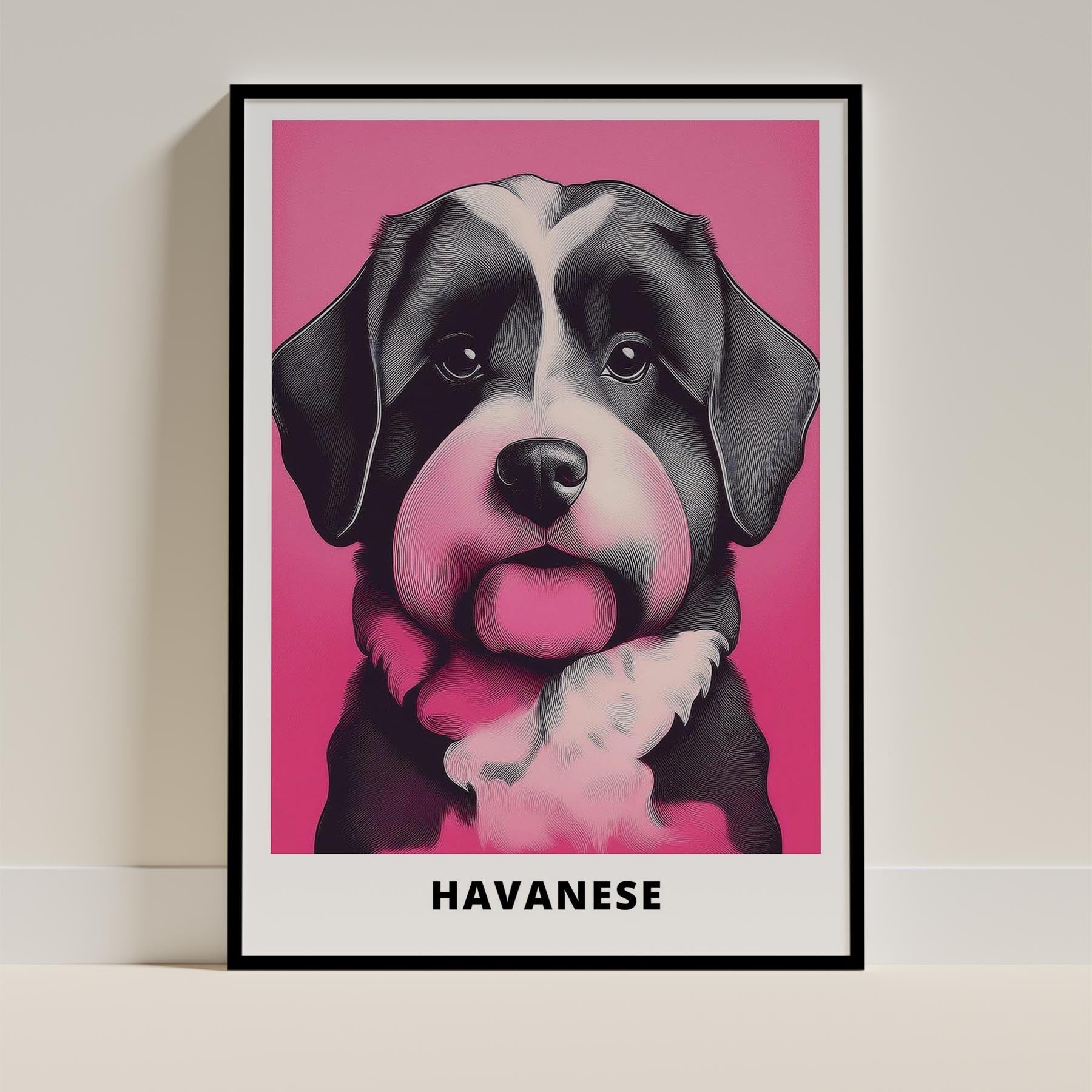 Havanese Pink and Black Dog Series 1 image 0