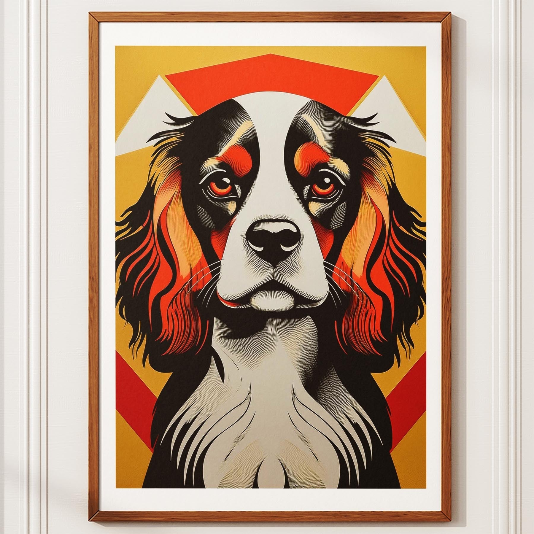 Cavalier Spaniel Geometric Orange Series image 10