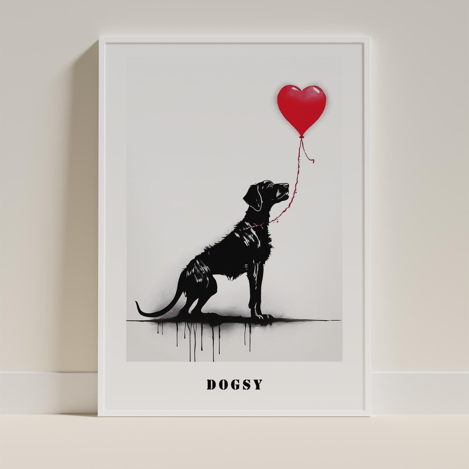 German Pointer DOGSY Series inspired by the Art of Banksy with text Dogsy image 9