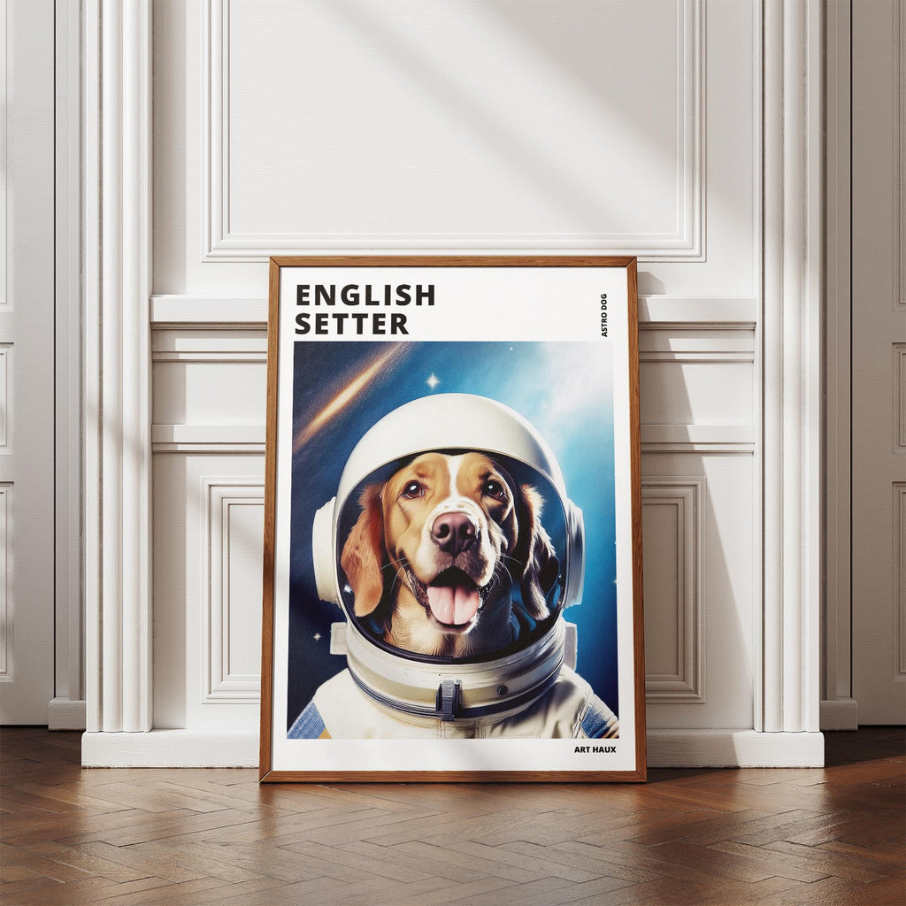 English Setter Astronaut Dog Series with Text Astro Dog image 4