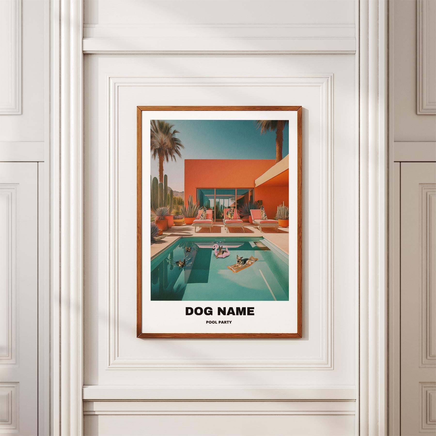 German Shepherd Custom Pool Party WITH TEXT image 3