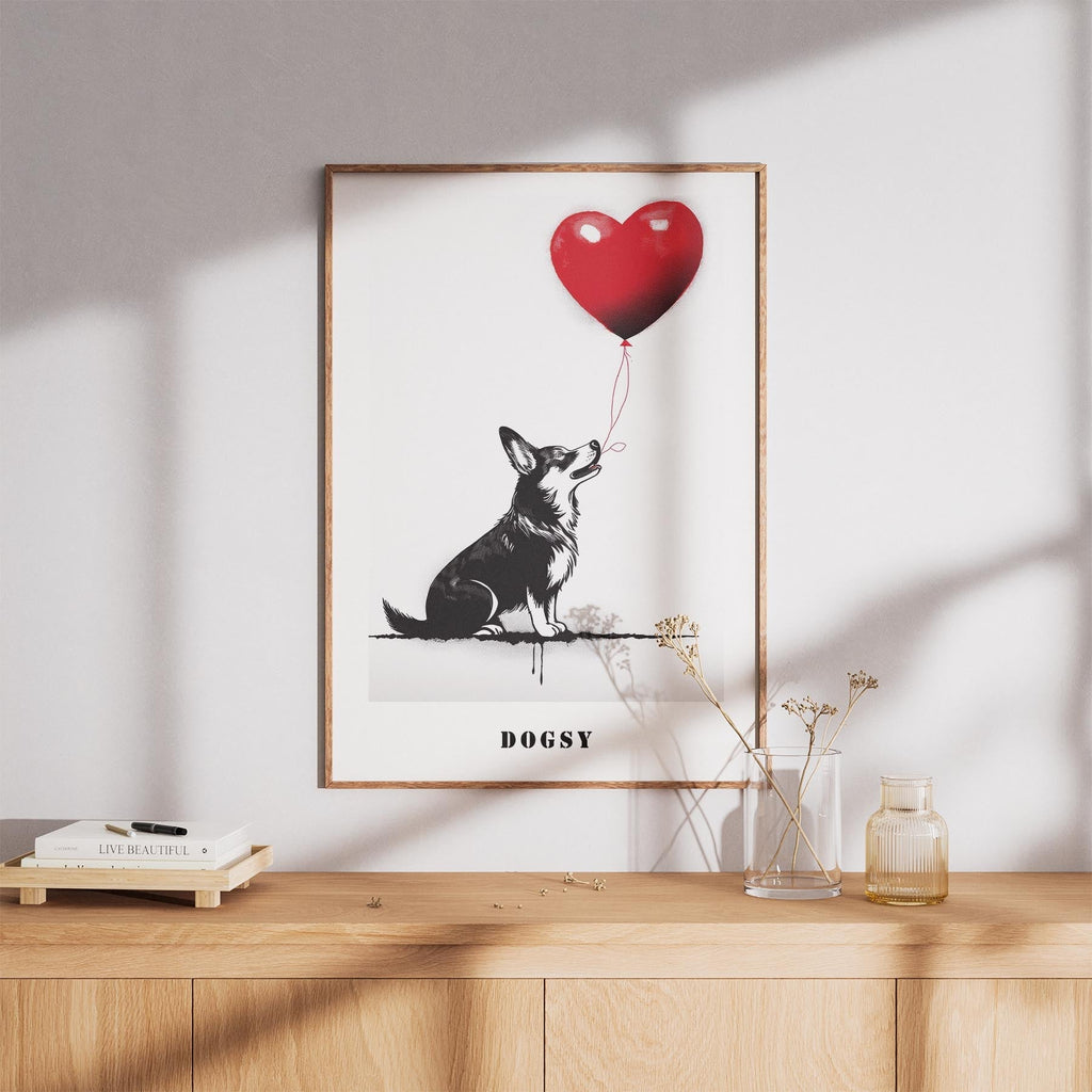 Corgi DOGSY Series inspired by the Art of Banksy with text Dogsy image 8