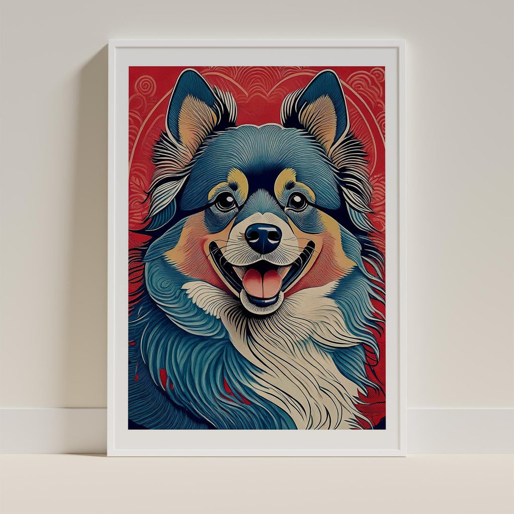 German Spitz Hokusai Japanese Inspired Dog Series image 9