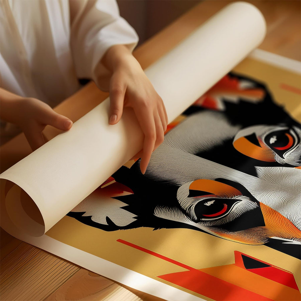 Miniature Pinscher Geometric Orange Series image 1