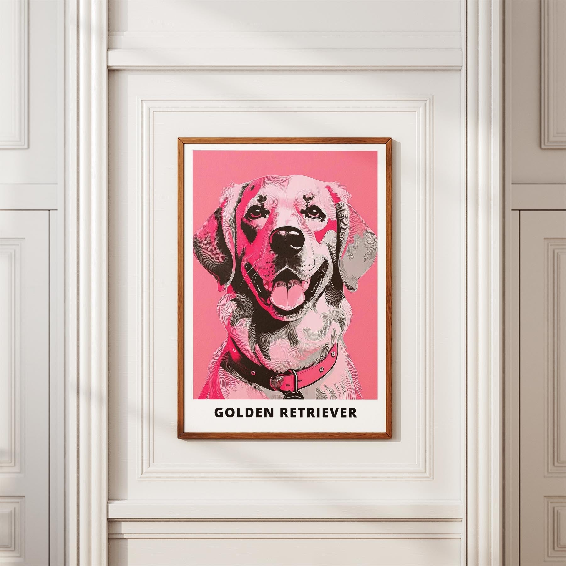 Golden Retriever Pink and Black Dog Series 1 image 3