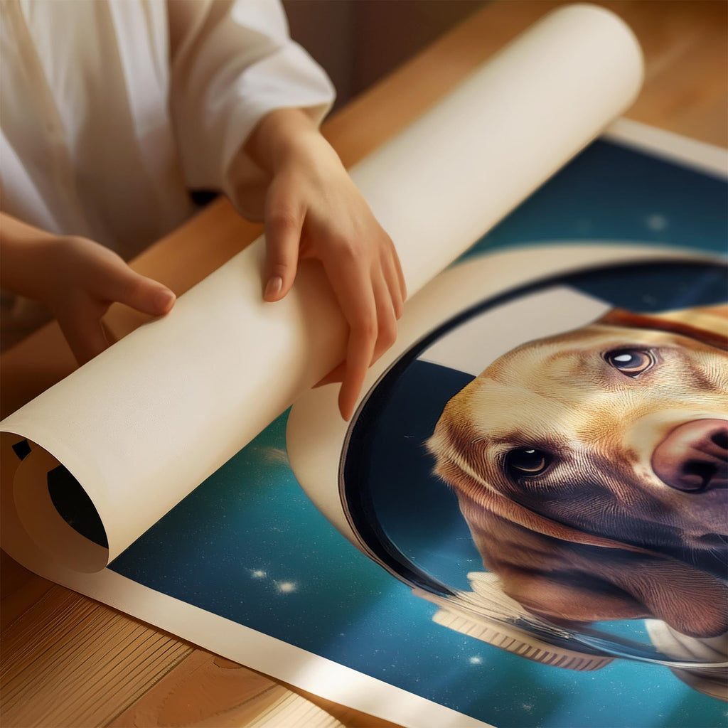 Hungarian Vizsla Astronaut Dog Series with Text Astro Dog image 1