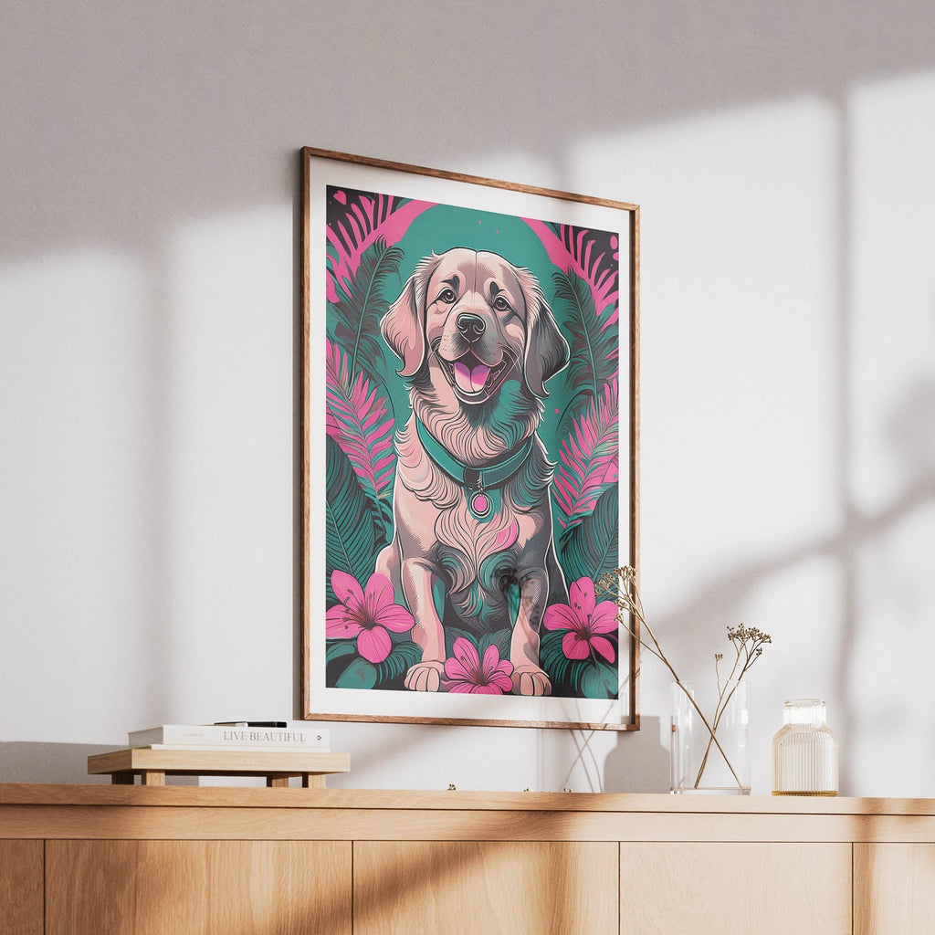 Golden Retriever Flowery Dog image 6