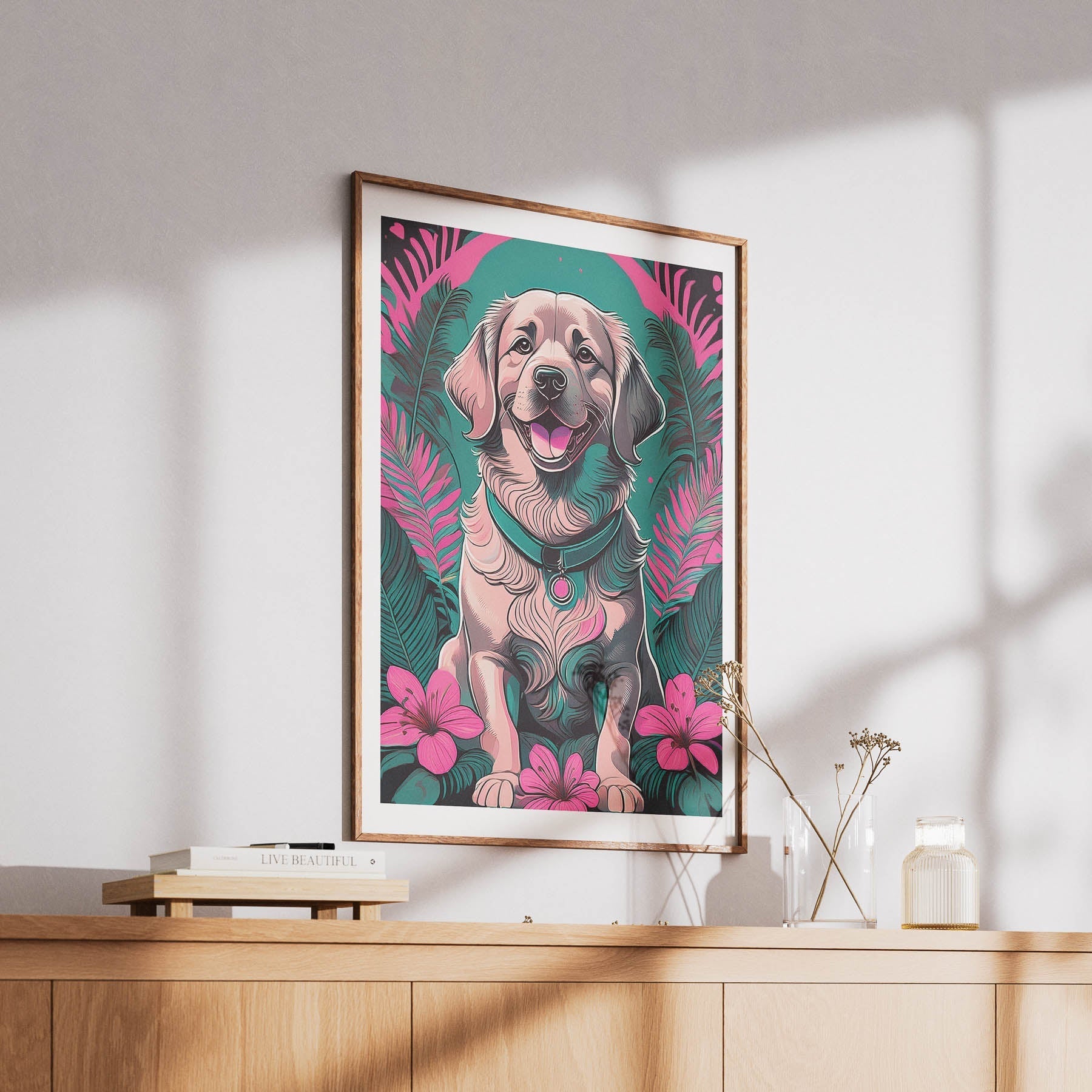 Golden Retriever Flowery Dog image 6