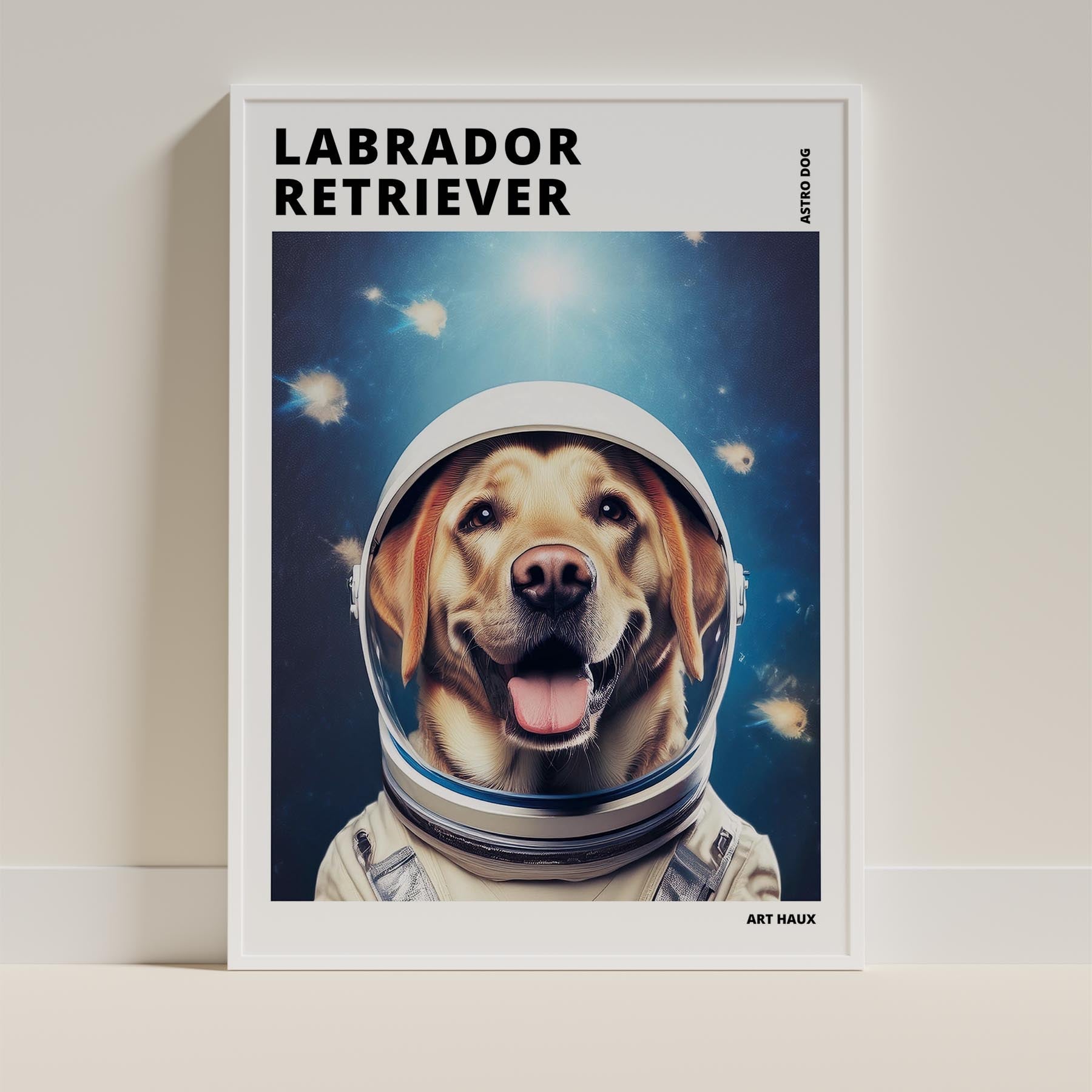 Labrador Retriever Astronaut Dog Series with Text Astro Dog image 9