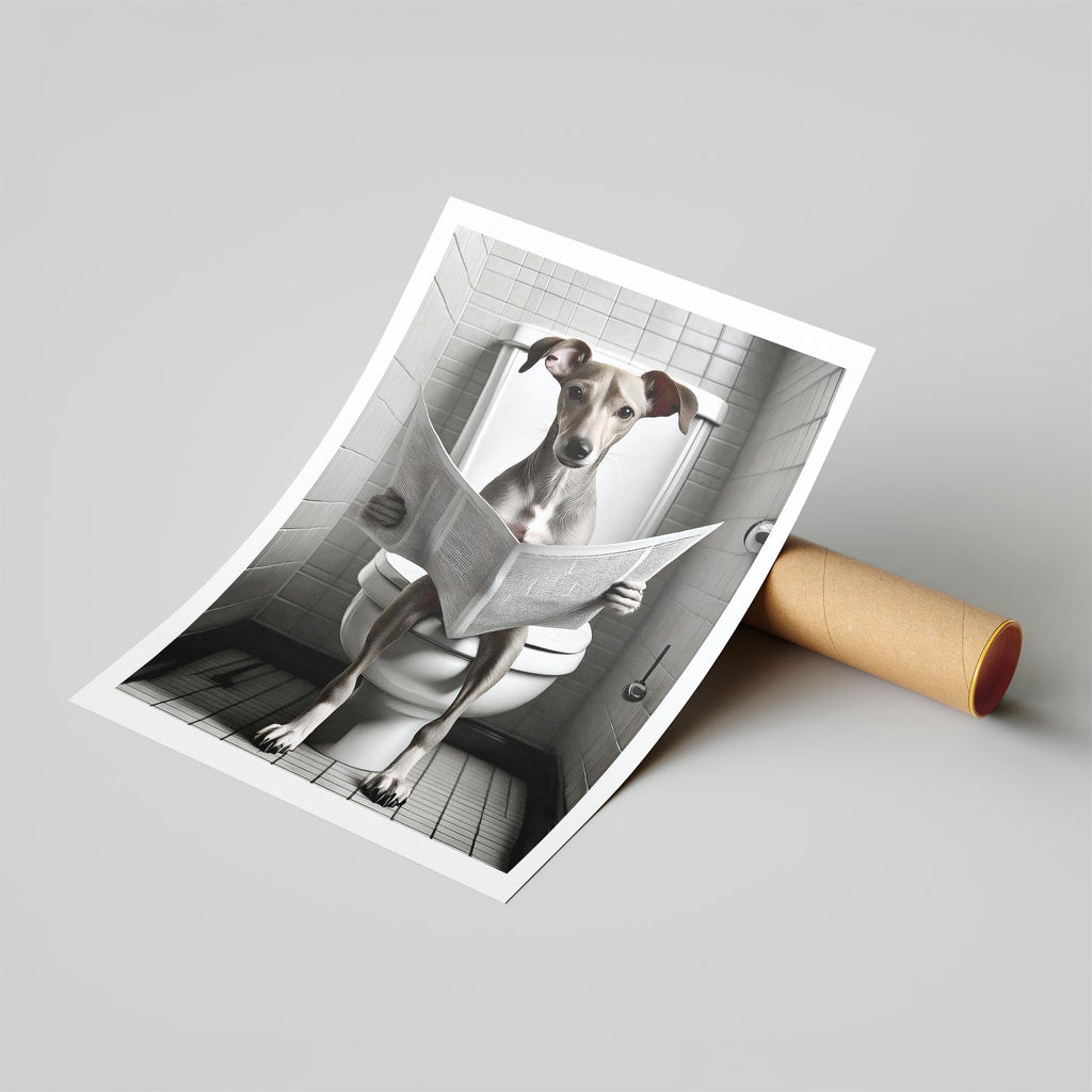 Whippet Toilet Humour Dog Series image 6