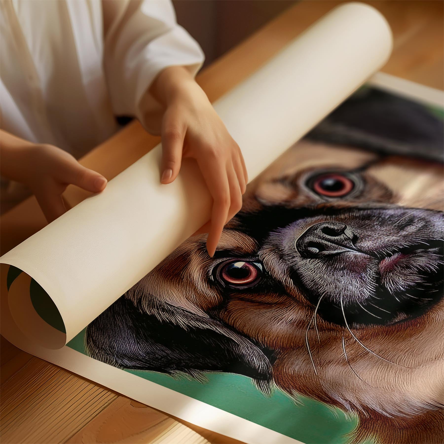 Pekingese Green Painted Series image 1