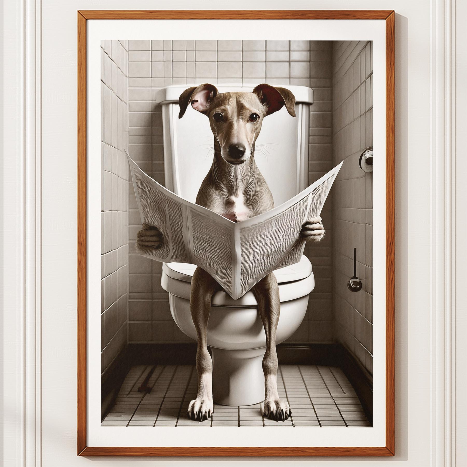 Whippet Toilet Humour Dog Series image 10