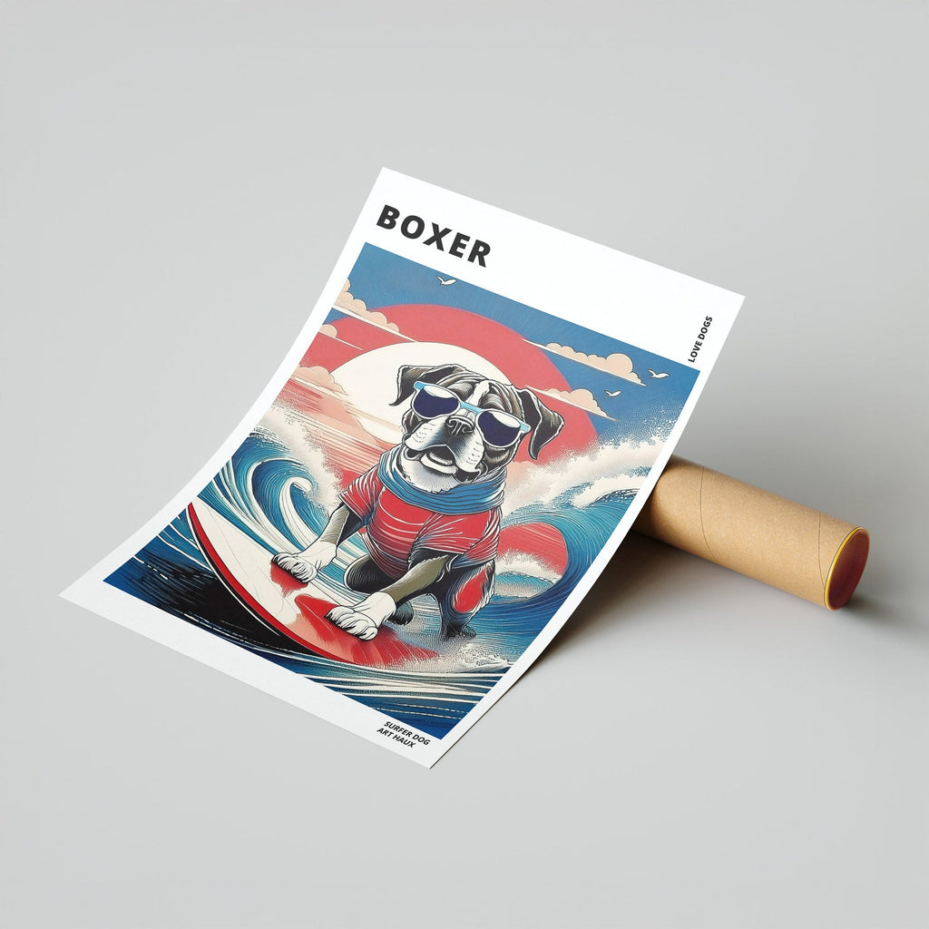 Boxer Hokosai Surfer Dogs 1 image 7