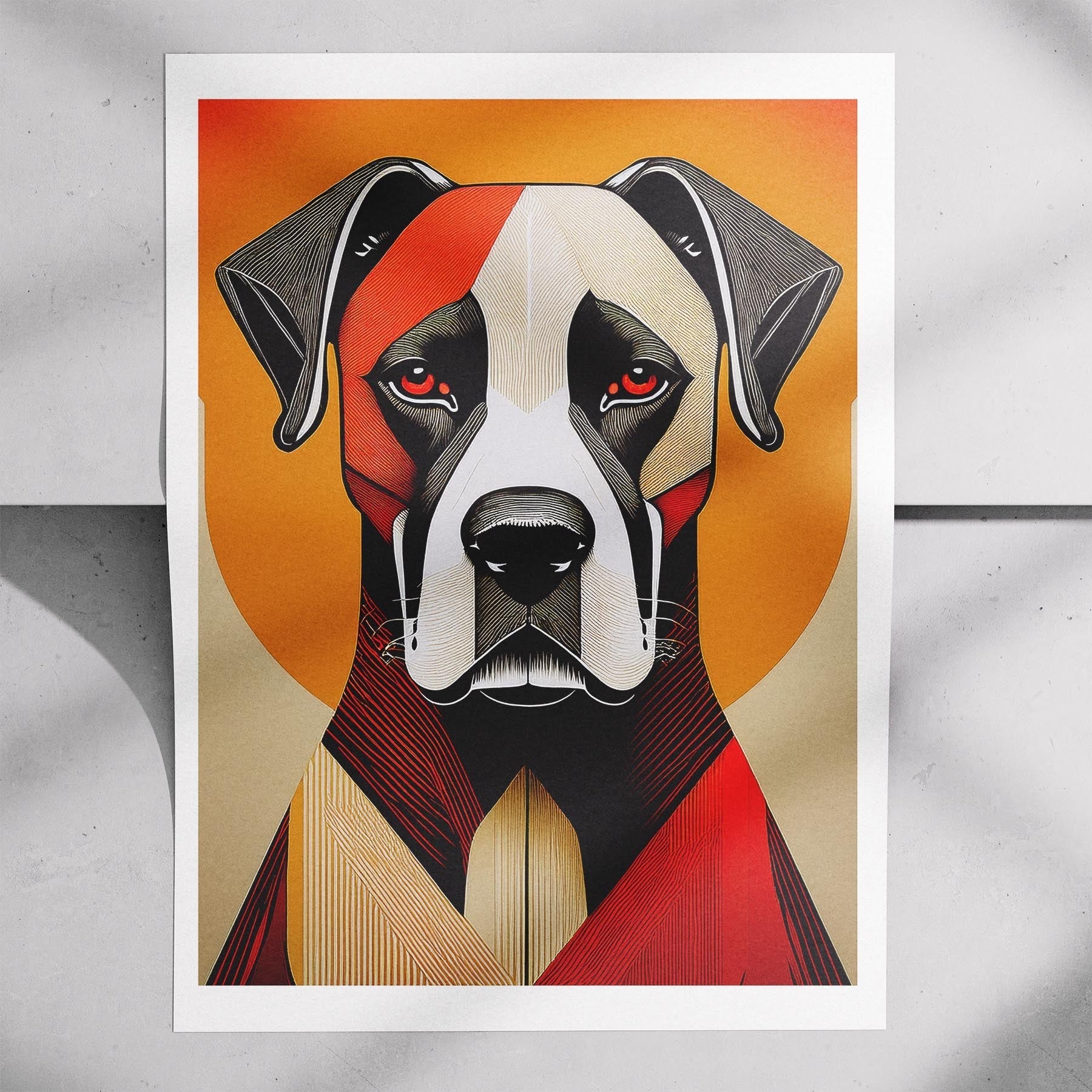 Boxer Geometric Orange Series image 7