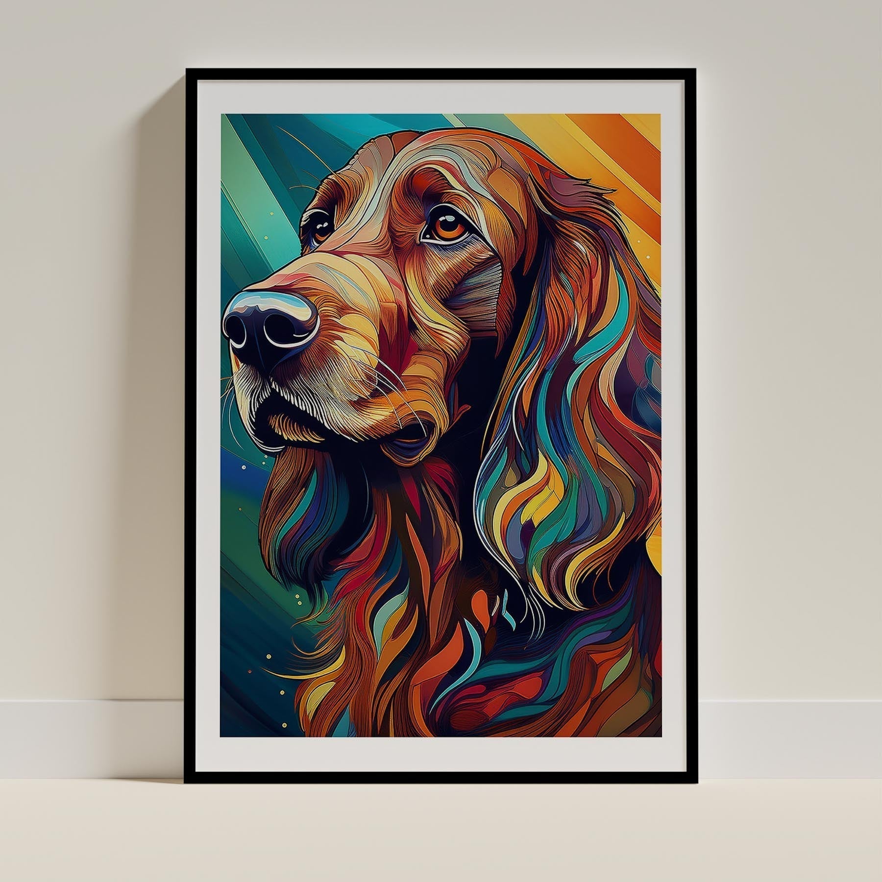 Irish Setter Dog Art Print Unframed Vol 2 | 5 Unique Designs | Wall Art Gift for Dog Lovers - Image 4 | Dogsy & Co