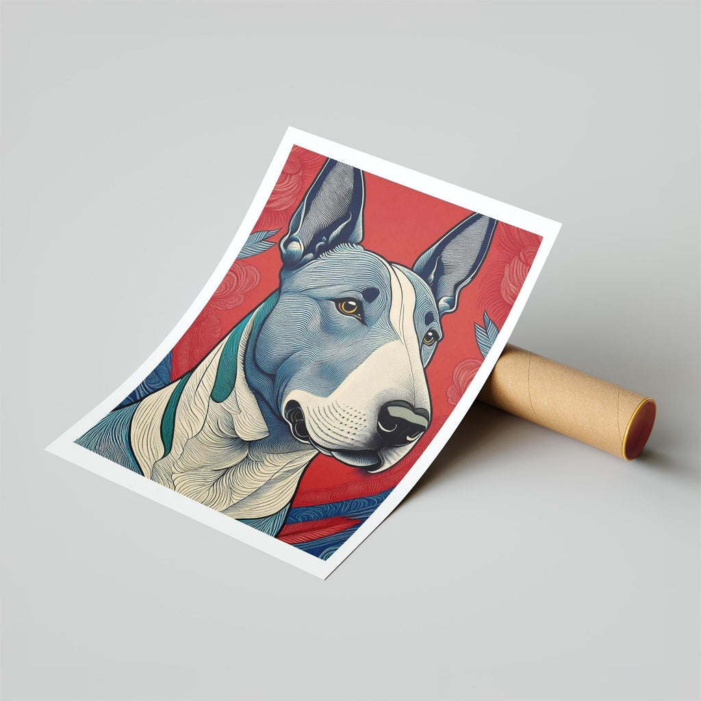 Bull Terrier Hokusai Japanese Inspired Dog Series 5 image 6