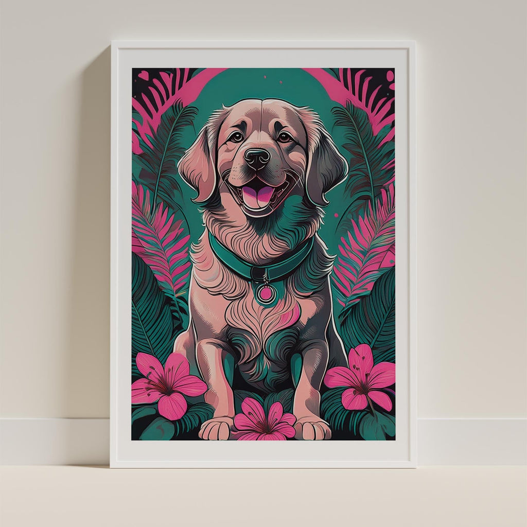 Golden Retriever Flowery Dog image 9