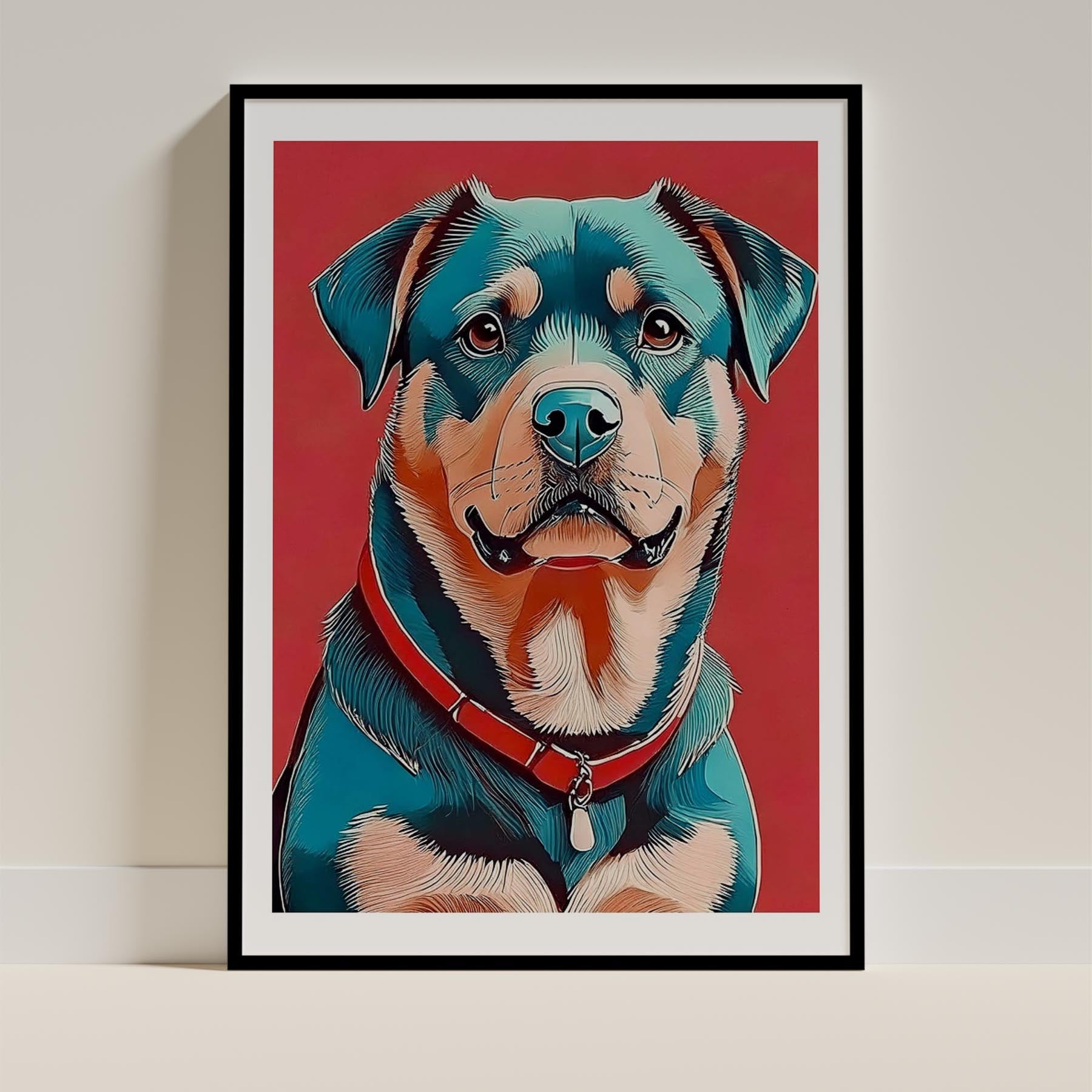 Rottweiler Dog Art Print Unframed Vol 1 | 11 Unique Designs | Wall Art Gift for Dog Lovers - Image 3 | Dogsy & Co