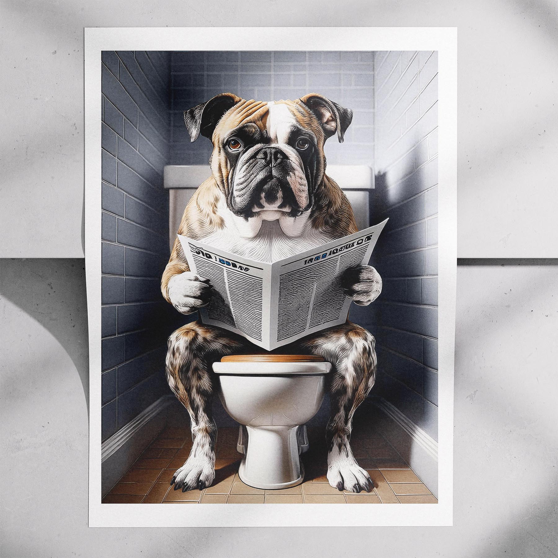 Bulldog Toilet Humour Dog Series 6 image 7