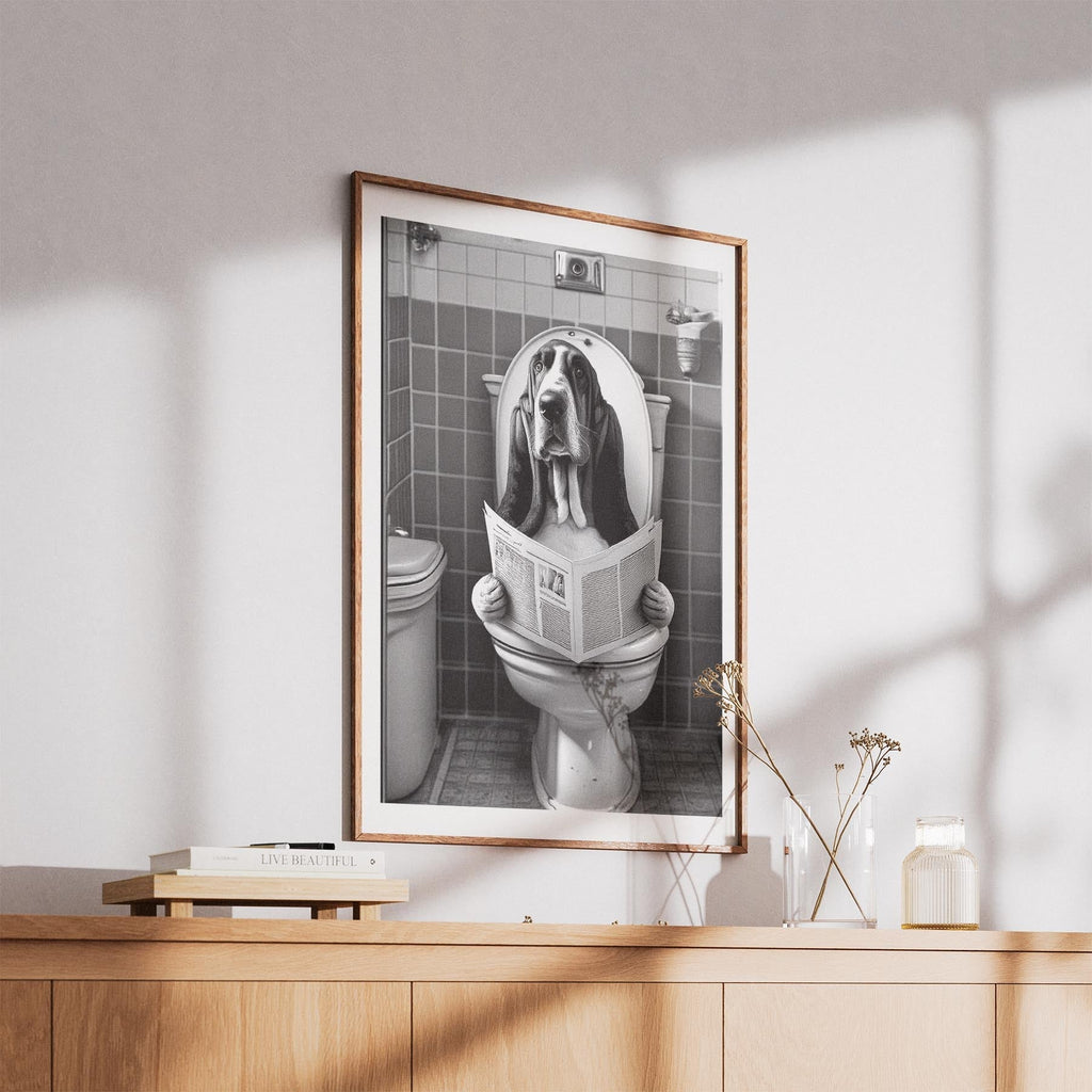 Basset Hound Toilet Humour Dog Series image 5