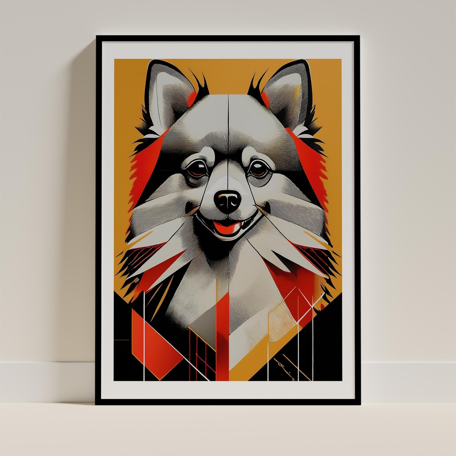 Pomeranian Geometric Orange Series image 0
