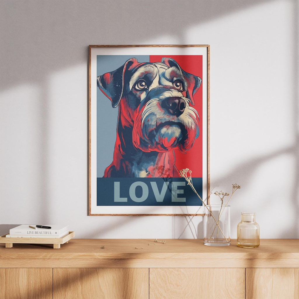 Schnauzer LOVE Series Inspired by the Obama Poster image 8