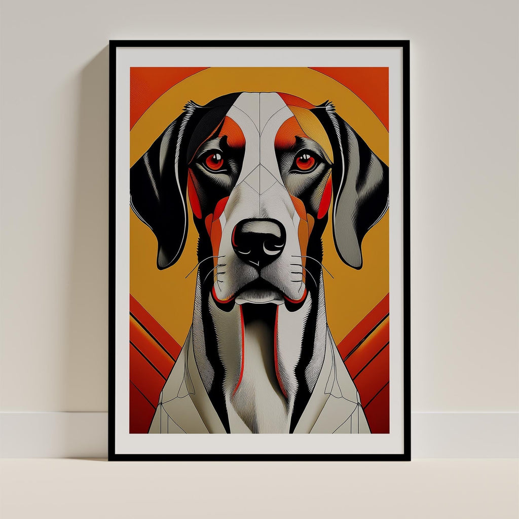 English Pointer Geometric Orange Series image 0