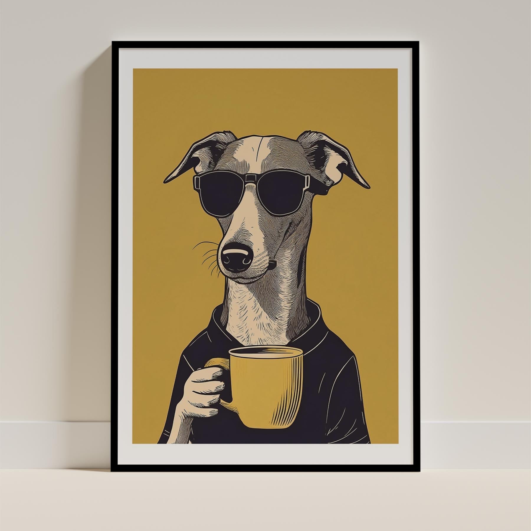 Greyhound Chillin Coffee Dog image 11