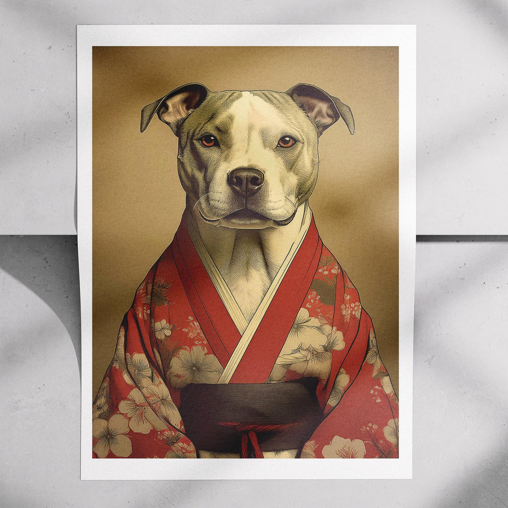 Staffordshire Bull Terrier Japanse Kimono Dog Series image 7