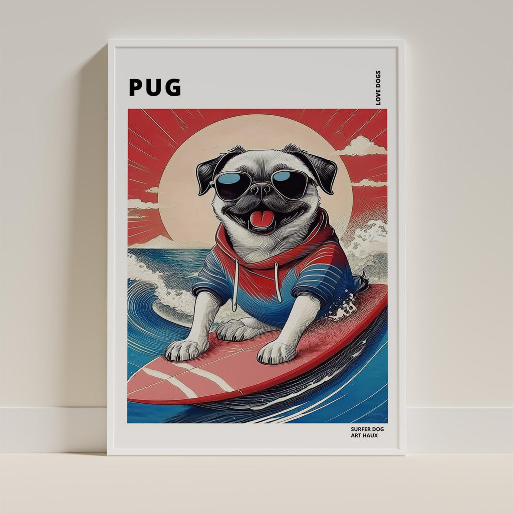 Pug Hokosai Surfer Dogs 1 image 9