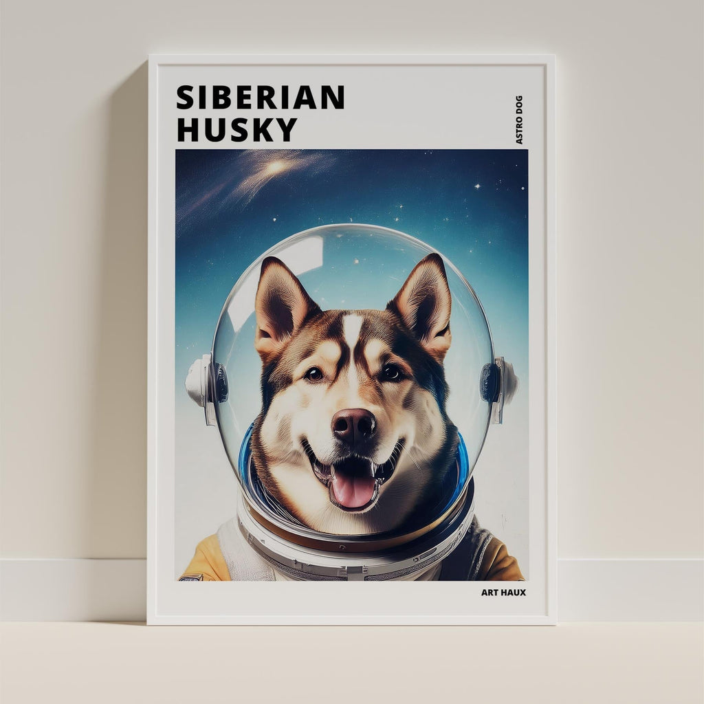 Siberian Husky Astronaut Dog Series with Text Astro Dog image 9